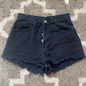 Brandy Black Denim Shorts